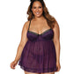 Contrast Lace Overlay Babydoll