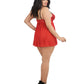 Contrast Lace Overlay Babydoll