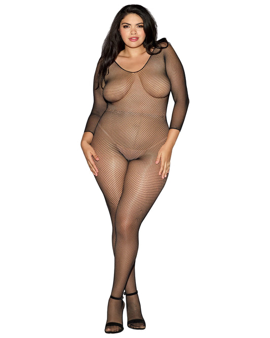 Fishnet Open Crotch Bodystocking