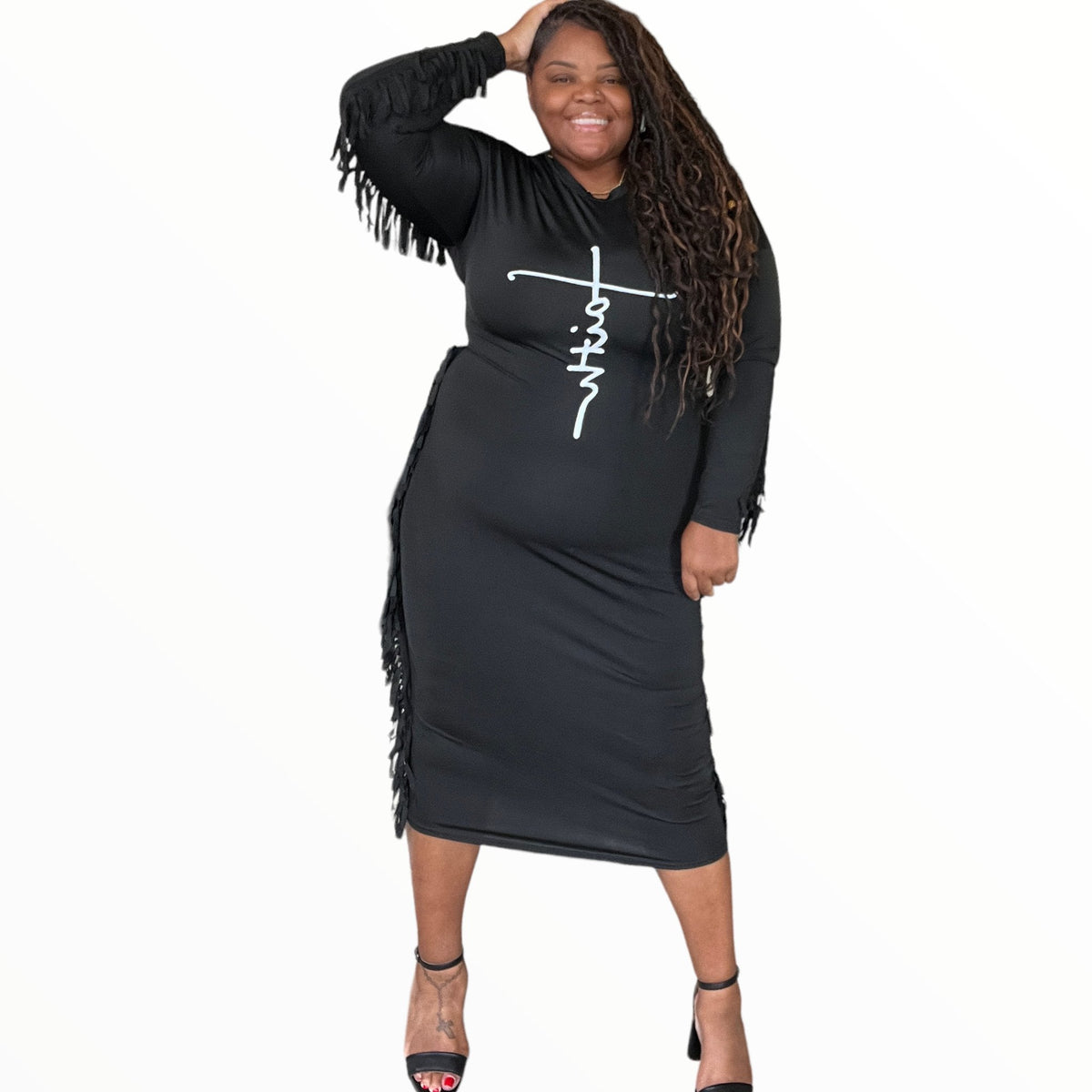 Little Black Fringe Dress