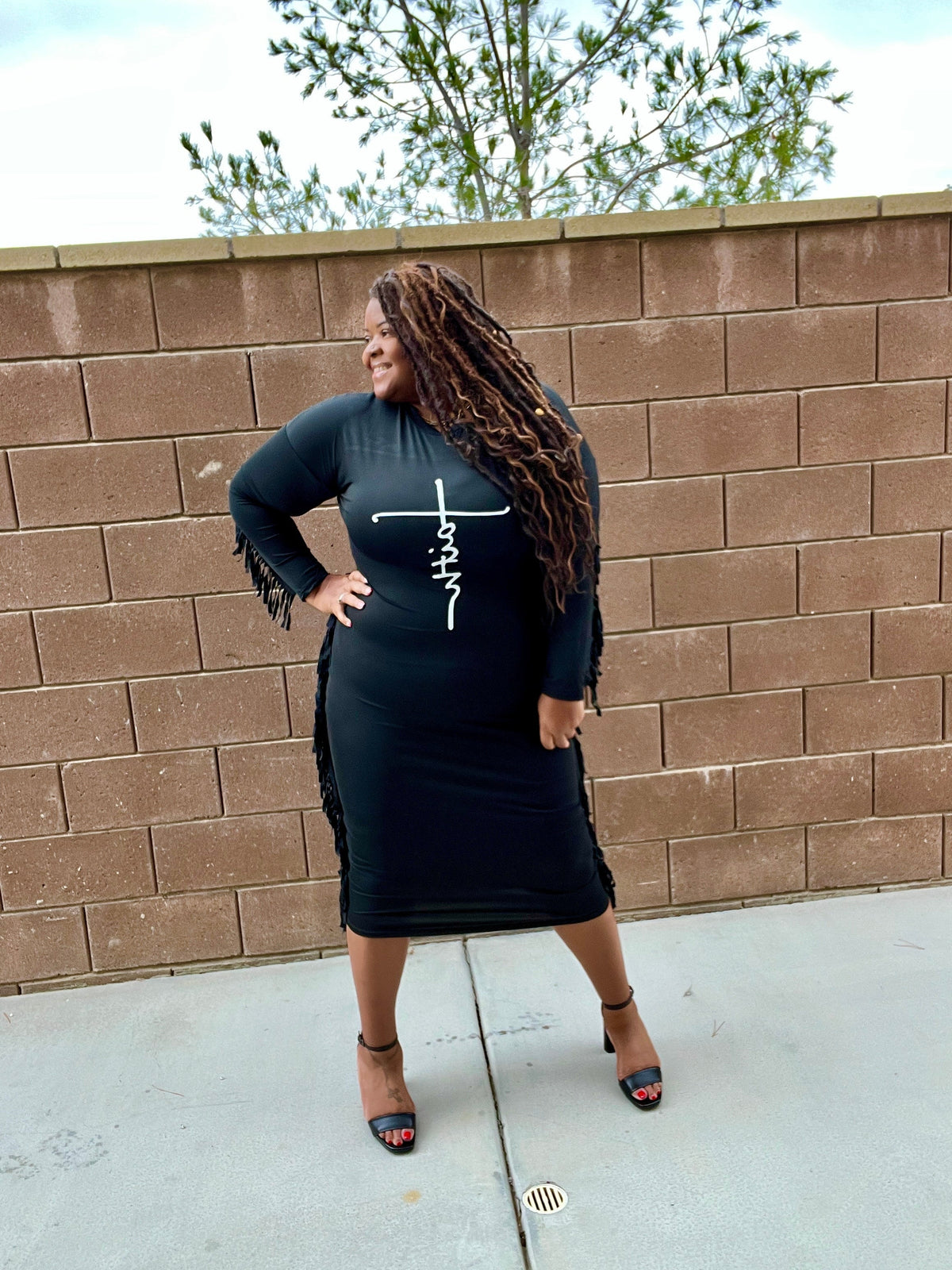 Little Black Fringe Dress