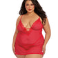 Stretch Mesh Chemise & Robe Set