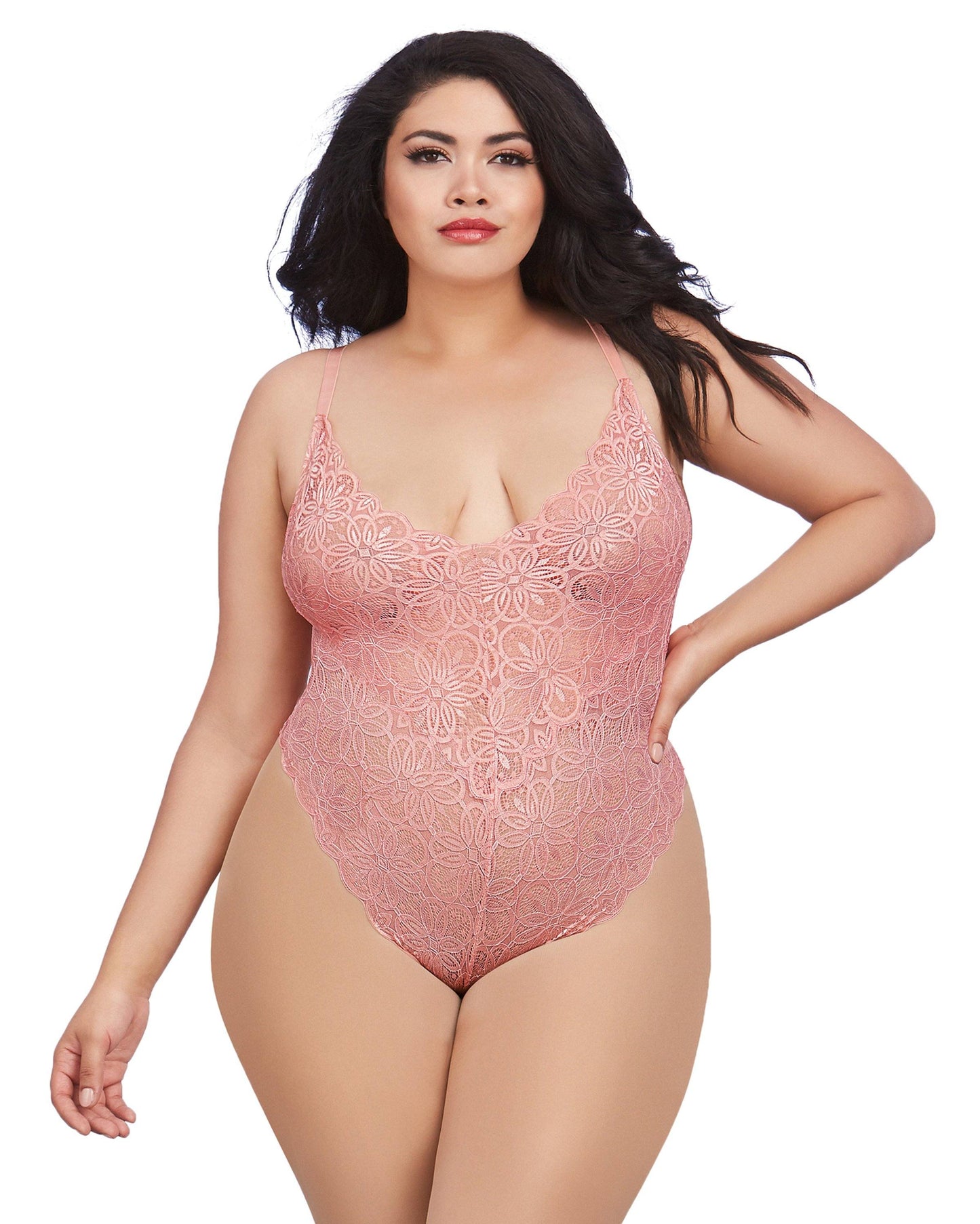 Mosaic Lace Teddy & Sheer Skirt