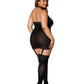 Sheer Garter Bodystocking with Thigh High