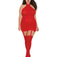 Sheer Garter Bodystocking with Thigh High
