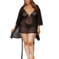 Stretch Mesh Chemise & Robe Set