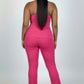 Ultra-fine Ribbed Slit Tube Top & High-waist Flare Pants Set