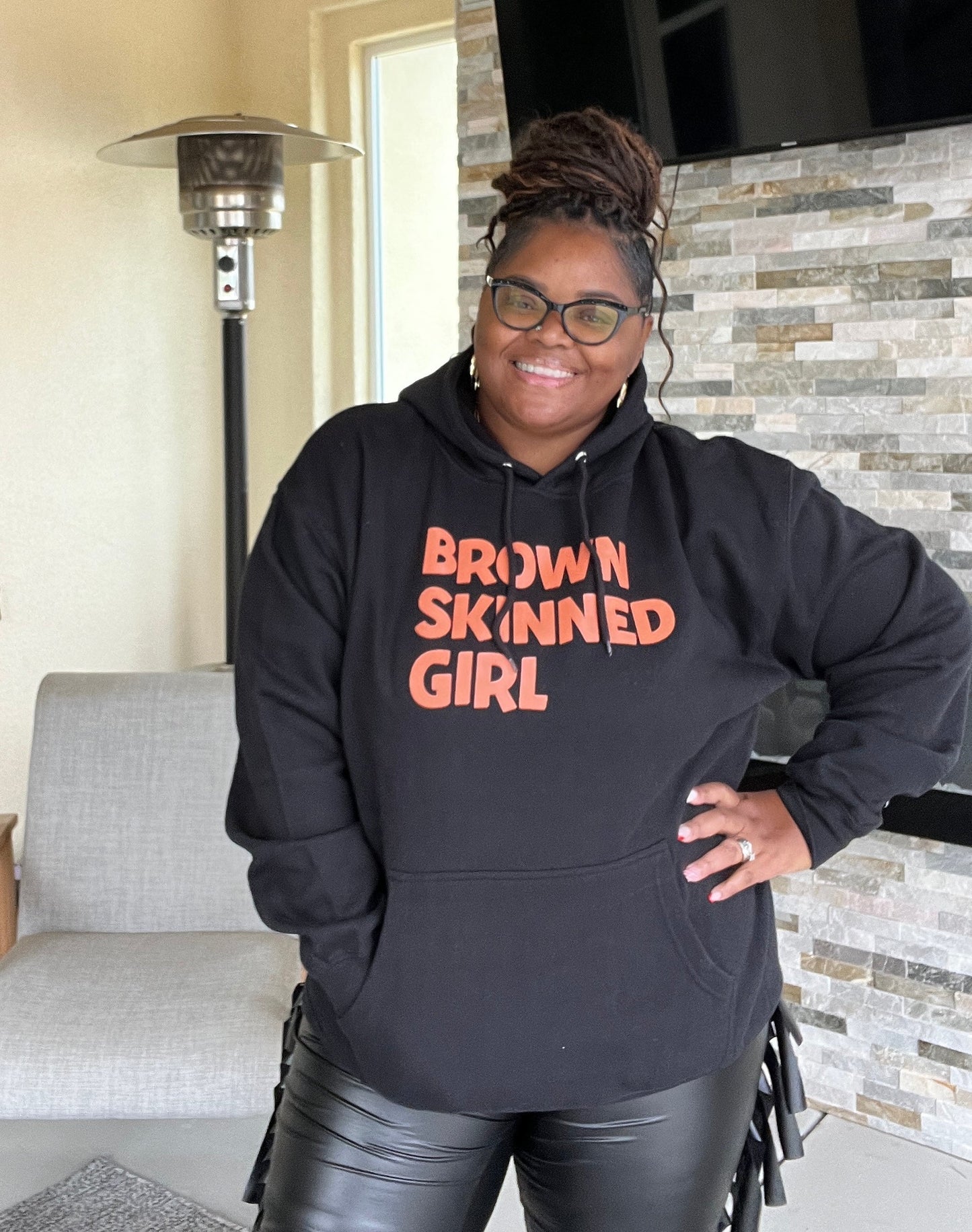 Brown Skin Hoodie Sweatshirt
