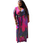Vibrant Purple Faux Wrap Maxi Dress