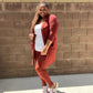 Long Sleeve Cardigan With Legging Set