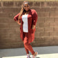 Long Sleeve Cardigan With Legging Set