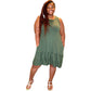 Sleeveless Ruffled Hem Dress