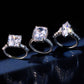 Sterling Silver Elongated Cushion Cocktail Ring 4ct & 8ct