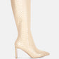 Prinkles Quilted Italian Block Heel Calf Boots