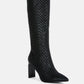 Prinkles Quilted Italian Block Heel Calf Boots