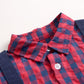 1pcs Plaid Pattern False 1 Pieces Design Lapel Bodysuit Onesies