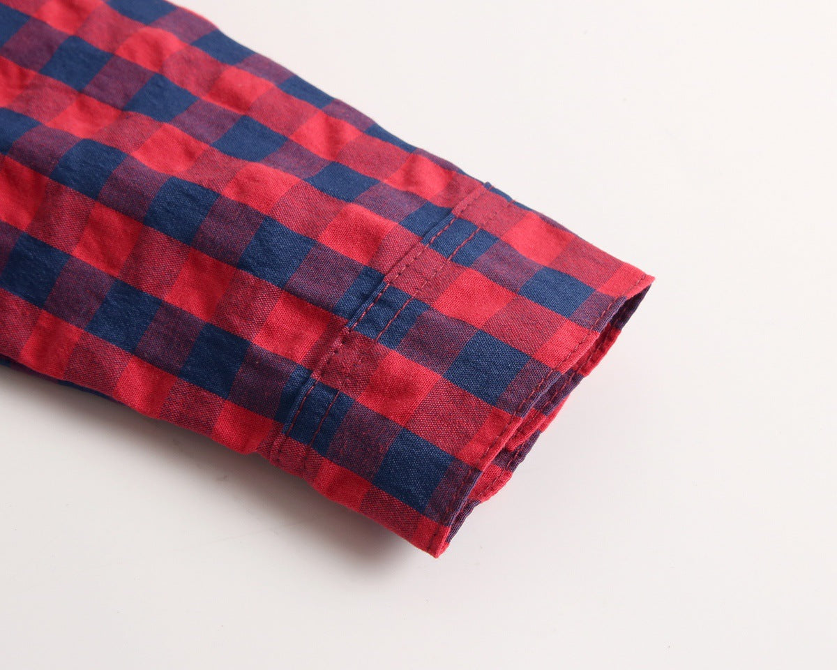 1pcs Plaid Pattern False 1 Pieces Design Lapel Bodysuit Onesies