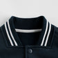 Letters Embroidered Pattern Contrast Design Baseball Coat