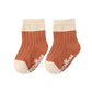 Two Colors Contrast Boneless Bottom Dispensing Socks