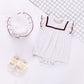 1pcs Contrast Tape Patched Frill Trim Sleeveless Onesies & Hat