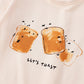 Bread Pattern Soft Cotton O-Neck Shirt