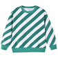 Striped Pattern Long Sleeve O-Collar Hoodies