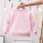 Cartoon Bear Patched Graphic Kids Valentine’ Day Clothes Pullover Hoodies