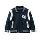 Letters Embroidered Pattern Contrast Design Baseball Coat