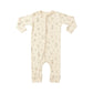 Dinosaur & Floral Print Pattern Zipper Front Design Jumpsuit