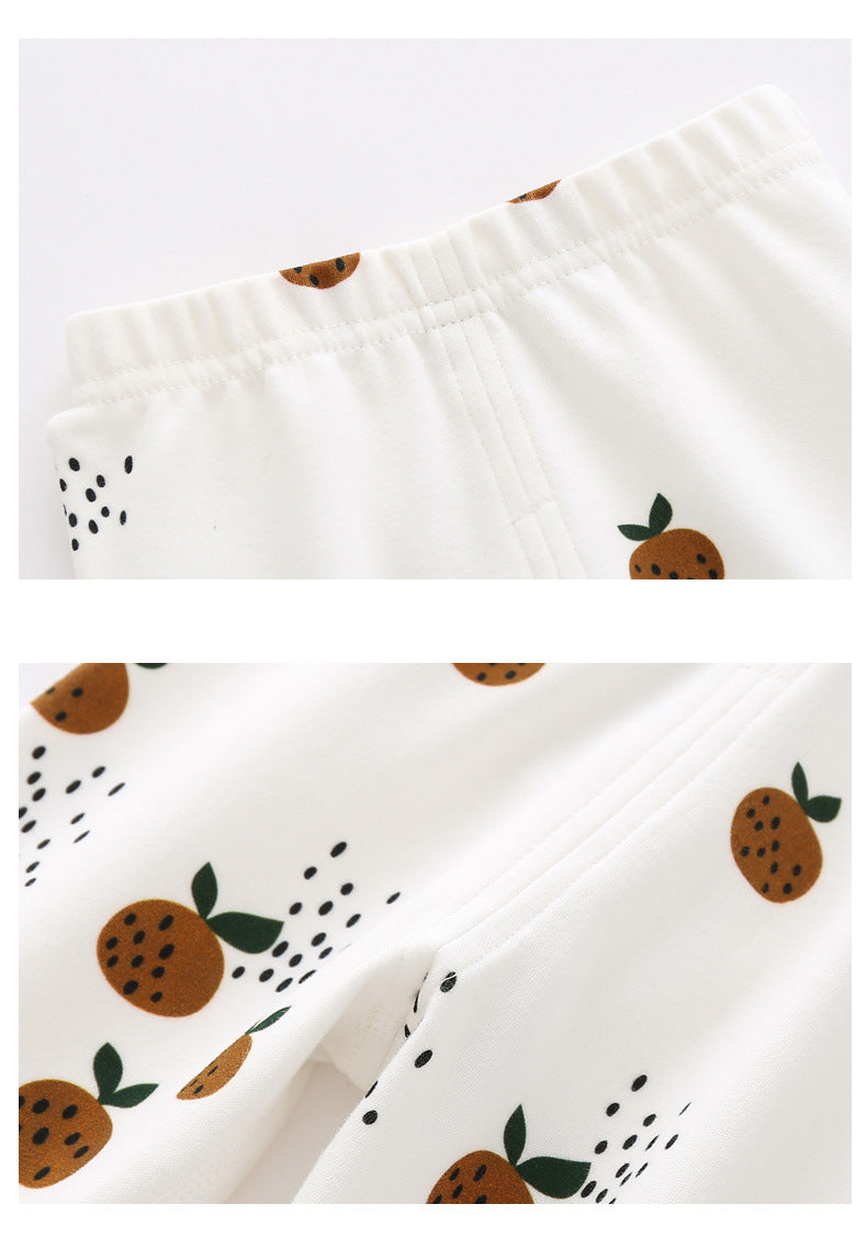 Allover Fruit Graphic Trousers Long Pant