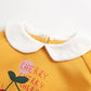 1pcs Cherry & Slogan Pattern Doll Neck Longsleeve Onesies