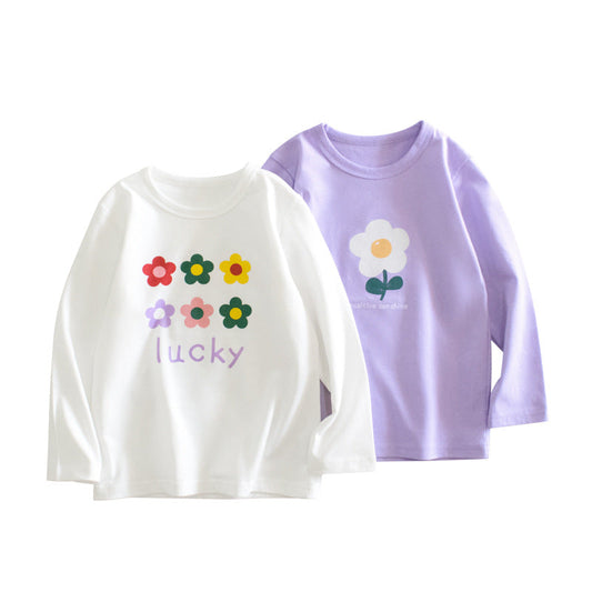 Floral Print Pattern Long Sleeve Autumn Cotton Shirt
