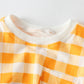 1pcs Plaid & Heart Pattern Tee Combo Shorts Simply Style Sets