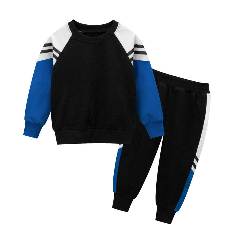 Contrast Design Hoodies Combo Side Print Trousers Sport Style Sets