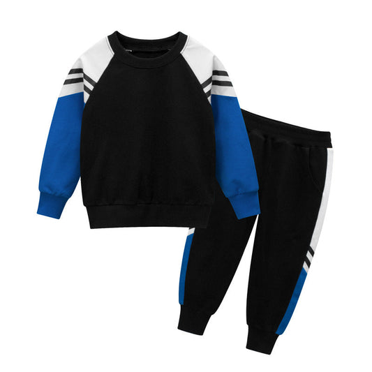 Contrast Design Hoodies Combo Side Print Trousers Sport Style Sets