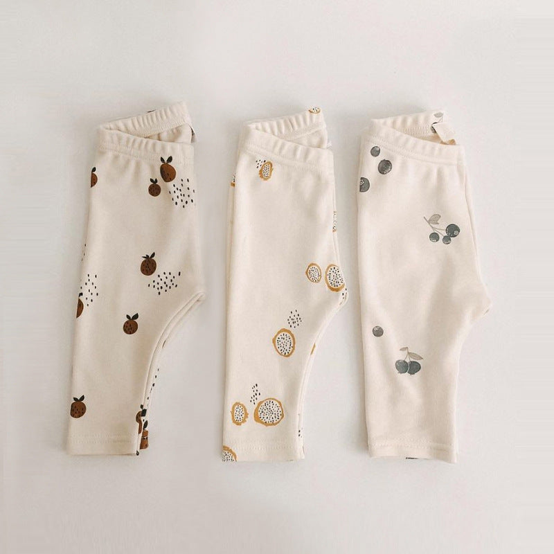 Allover Fruit Graphic Trousers Long Pant