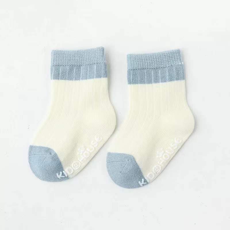 Two Colors Contrast Boneless Bottom Dispensing Socks