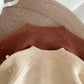 Solid Color Fur-Ball Patched Design Cardigan