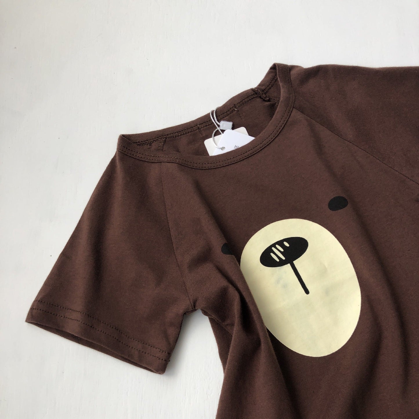 1pcs Cartoon Bear Graphic Simple Style Crotchets Jumpsuit