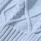Crochet Knitting Pattern Striped V-Neck Design College Style Sleeveless Vest Sweater