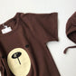 1pcs Cartoon Bear Graphic Simple Style Crotchets Jumpsuit
