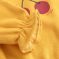 1pcs Cherry & Slogan Pattern Doll Neck Longsleeve Onesies