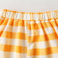 1pcs Plaid & Heart Pattern Tee Combo Shorts Simply Style Sets