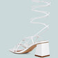 Provoked Lace Up Block Heeled Sandals