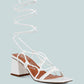 Provoked Lace Up Block Heeled Sandals