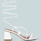 Provoked Lace Up Block Heeled Sandals
