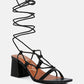 Provoked Lace Up Block Heeled Sandals