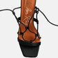 Provoked Lace Up Block Heeled Sandals