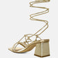 Provoked Lace Up Block Heeled Sandals