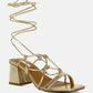 Provoked Lace Up Block Heeled Sandals